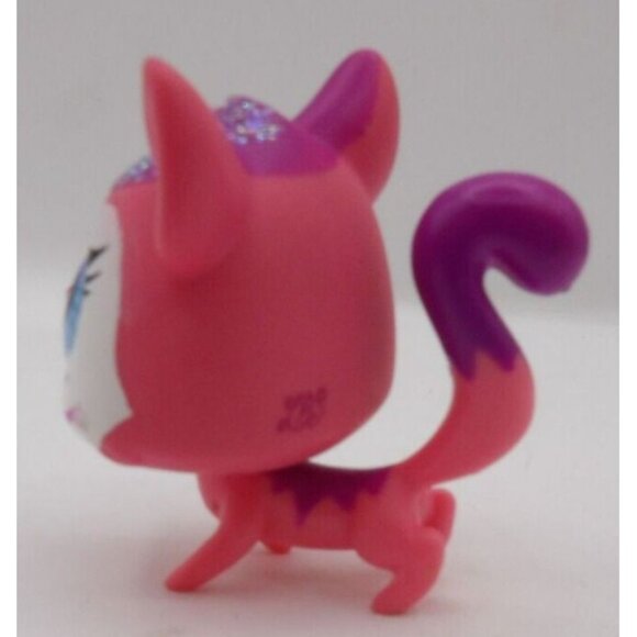 Littlest Pet Shop Pink & Purple Glitter Kitty #A 2132 32051 - Picture 2 of 5